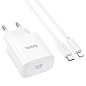 Сетевое зарядное устройство C76A Pro Majestic 1xUSB-C с кабелем Type-C - Lightning, 30W, белый HOCO