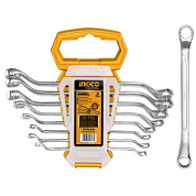 картинка Набор накидных изогнутых гаечных ключей, 8 шт HKSPA3088 INGCO от интернет-магазина К1-СТРОЙ