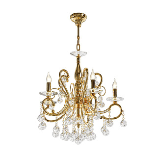 картинка Люстра подвесная Lightstar ELEGANTE 5х60W E14, золото 24K от интернет-магазина К1-СТРОЙ