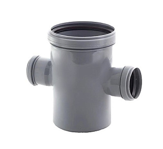 картинка Крестовина ПП одноплоскостная 110х50х50х90° для внутренней канализации Политэк от интернет-магазина К1-СТРОЙ