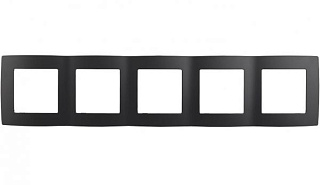 картинка Рамка на 5 постов, 12-5005-05  антрацит ЭРА от интернет-магазина К1-СТРОЙ