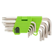 картинка Набор ключей Tamper-Torx, 9 шт, TT10–TT50, короткие, никель СИБРТЕХ от интернет-магазина К1-СТРОЙ