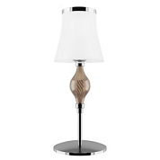 картинка 806910 (MT2067-1L) Настольная лампа ESCICA 1х40W E14 БЕЛЫЙ/КОНЬЯК/ХРОМ (в комплекте) от интернет-магазина К1-СТРОЙ