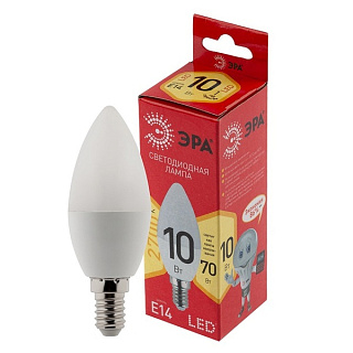картинка Лампа светодиодная  свеча ECO LED B35-10W-827-E14 ЭРА от интернет-магазина К1-СТРОЙ