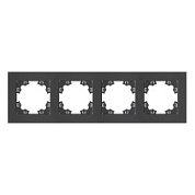 картинка Рамка четырехместная графит А0046-Gr Афина Universal от интернет-магазина К1-СТРОЙ