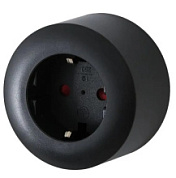 картинка Розетка для трека с заземлением, 16A/230V черный матовый SPQ-ZP3-16-B Электро от интернет-магазина К1-СТРОЙ