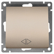 картинка Выключатель 1-клавишный 10А перекрестный Шампань А0024-Br Universal Афина от интернет-магазина К1-СТРОЙ