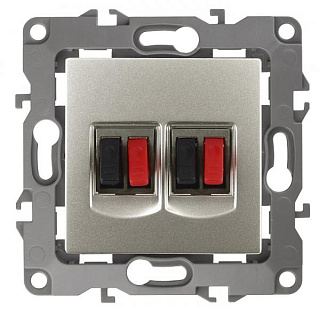 картинка Розетка аудио двойная, 12-3112-15 перламутр ЭРА от интернет-магазина К1-СТРОЙ