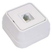 картинка Телефонная розетка наружная RJ11 белая Makel Siva  от интернет-магазина К1-СТРОЙ