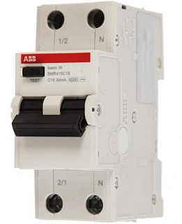 картинка Автомат дифференциальный Basic M 1P+N 16А C 30мA BMR415 ABB от интернет-магазина К1-СТРОЙ