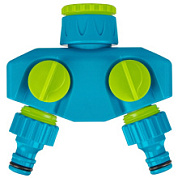 картинка Разветвитель двухканальный LUXE с внутренней резьбой 3/4"-1" 65786 PALISAD от интернет-магазина К1-СТРОЙ