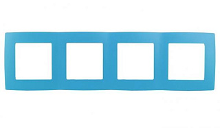картинка Рамка на 4 поста, 12-5004-28 голубой ЭРА от интернет-магазина К1-СТРОЙ