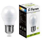 картинка Лампа светодиодная LB-550 Шар E27 9W 175-265V 4000K 25805 Feron от интернет-магазина К1-СТРОЙ