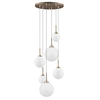 картинка 813063 (MD5081A-6GL)  Люстра GLOBO 6х40W  E14 champagne gold/white (в комплекте) от интернет-магазина К1-СТРОЙ