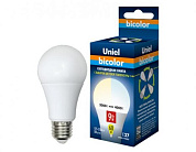 картинка Лампа светодиодная Uniel LED 9w E27 Bicolor от интернет-магазина К1-СТРОЙ