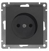 картинка Розетка 1-ая без рамки серия "Афина" графит б/з 16A-250В IP20, A0022-Gr UNIVersal от интернет-магазина К1-СТРОЙ