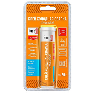 картинка Клей холодная сварка термостойкий 60 г KU-H103 KUDO от интернет-магазина К1-СТРОЙ