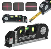 картинка Лазерный уровень с рулеткой 3 м, черный LevelPr03 от интернет-магазина К1-СТРОЙ