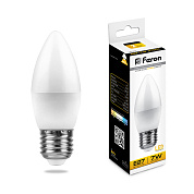 картинка Лампа светодиодная свеча 7W 230V E27 2700K LB-97 25758 Feron от интернет-магазина К1-СТРОЙ