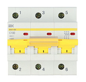 картинка Автоматический выключатель ВА 47-100 3Р 100А С ИЭК от интернет-магазина К1-СТРОЙ