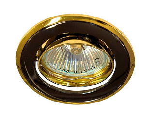 картинка Светильник потолочный 301-MR11 черный золото MR11 G4.0 FERON от интернет-магазина К1-СТРОЙ