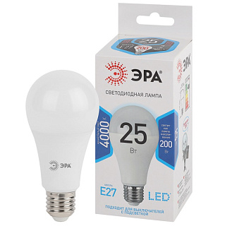картинка Светодиодная лампа LED A65-25W-840-E27 4000К  ЭРА от интернет-магазина К1-СТРОЙ