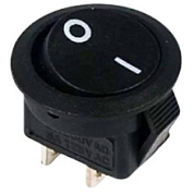 картинка Выключатель клавишный круглый 250V 3А (2с) ON-OFF черный Micro REXANT от интернет-магазина К1-СТРОЙ