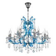 картинка 698165 (MD00072-10+5+1) 2 КОР!!! Люстра CHAMPA BLU 16х60W E14 ГОЛУБОЙ (в комплекте) от интернет-магазина К1-СТРОЙ