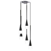 картинка 804257 (MD2120А-6BL+W) Подвес CONICITA 5х40W E14 ЧЕРНЫЙ/БЕЛЫЙ (в комплекте) от интернет-магазина К1-СТРОЙ