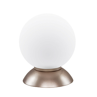картинка Настольная лампа Lightstar GLOBO 1х40W E14, шампань/белый от интернет-магазина К1-СТРОЙ