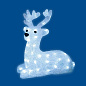Фигура светодиодная Лежащий оленёнок. 32x32см. 50 светодиодов. Белый свет. Провод прозрачный. ULD-M3133-050-STA WHITE IP20 LYING FAWN Uniel
