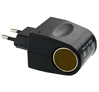 картинка Переходник розетка 220В - прикуриватель 12В USB от интернет-магазина К1-СТРОЙ