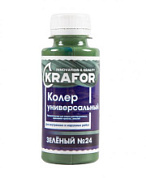 картинка Колер универсальный №24 зеленый 100 мл Krafor от интернет-магазина К1-СТРОЙ