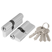 картинка Цилиндровый механизм AX100/60 mm 25+10+25 CP хром 5 ключами AJAX от интернет-магазина К1-СТРОЙ