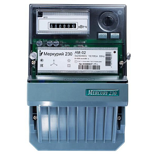 картинка Счетчик электроэнергии Меркурий 230 АМ-02 (3х220/380 5(100)А ) от интернет-магазина К1-СТРОЙ
