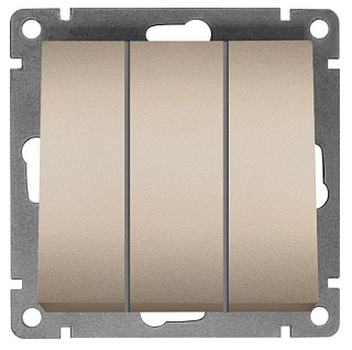 картинка Выключатель 3-клавишный 10А Шампань А0043-Br Universal Афина от интернет-магазина К1-СТРОЙ