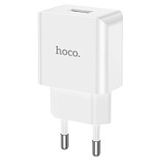 картинка Сетевое зарядное устройство 1xUSB, 2.1A, 10.5W, белый C106A HOCO от интернет-магазина К1-СТРОЙ