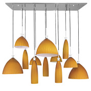 картинка 810223 (MD5011В-12SO) Подвес AGOLA 12х40W E14 ХРОМ/ЯНТАРЬ (в комплекте) от интернет-магазина К1-СТРОЙ