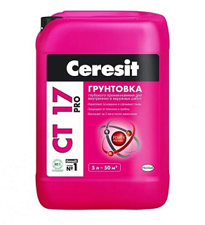 картинка Грунтовка укрепляющая зима СТ17 pro 5л Ceresit от интернет-магазина К1-СТРОЙ