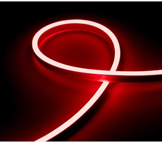 картинка Светодиодная лента неоновая 12В 9.6Вт на 1м 5м гибкий красный от интернет-магазина К1-СТРОЙ