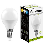 картинка Лампа светодиодная LB-550 Шарик E14 9W 175-265V 4000K 25802 Feron от интернет-магазина К1-СТРОЙ