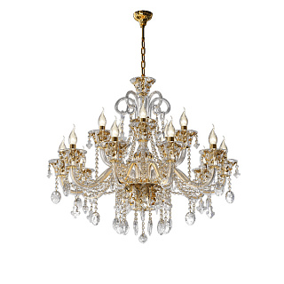 картинка 710152 (MD800003-10+5) Люстра TESORO 15х60W E14 ЗОЛОТО (в комплекте) от интернет-магазина К1-СТРОЙ