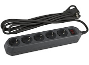 картинка Сетевой фильтр USF-5es-1.5m-B 5 розеток 1,5м 10А черный Б0019032 ЭРА от интернет-магазина К1-СТРОЙ