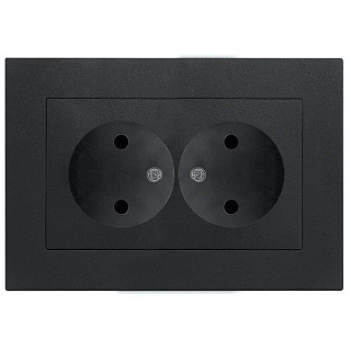 картинка Розетка 2-ая серия "Афина" графит б/з 16A-250В IP20, А0102-Gr UNIVersal от интернет-магазина К1-СТРОЙ
