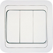 картинка Выключатель 3-клавишный белый Makel Mimoza  от интернет-магазина К1-СТРОЙ