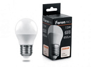 картинка Лампа светодиодная шарик LB-1407  E27 7.5W 4000K Feron.PRO + OSRAM от интернет-магазина К1-СТРОЙ
