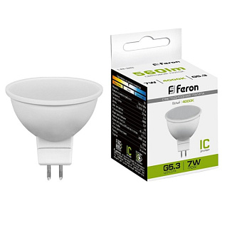 картинка Лампа светодиодная LB-26 MR16 G5.3 7W 4000K 25236 Feron от интернет-магазина К1-СТРОЙ