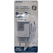 картинка Сетевое зарядное устройство белый USB-C, USB(1) USB-C(1) 3A 25W RECRSI от интернет-магазина К1-СТРОЙ
