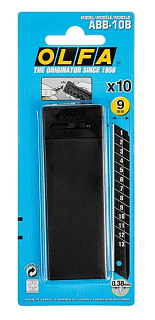 картинка Лезвия сегментированные OLFA BLACK MAX 9 мм, 10 шт от интернет-магазина К1-СТРОЙ