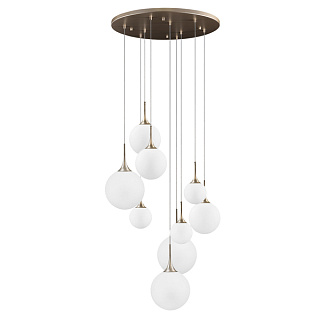 картинка 813093 (MD5081A-9GL)  Люстра GLOBO 9х40W  E14 champagne gold/white (в комплекте) от интернет-магазина К1-СТРОЙ